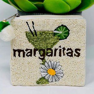 Beaded “Margaritas” pouch/ coinbag